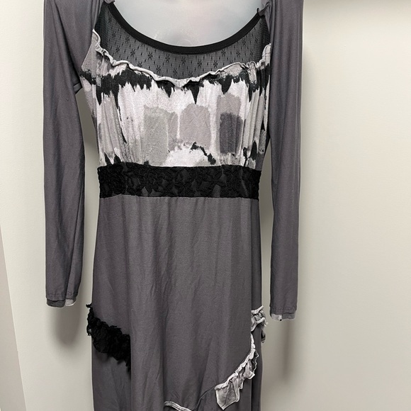 Grey, Black, Lace, Dress. - Picture 8 of 8